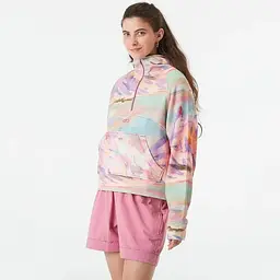 Толстовка жіноча Picture Organic Quenda 1/2 Zip Printed Women L Блакитний-Рожевий