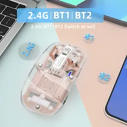 Бездротова мишка прозора комп'ютерна блютуз миша Wireless Mouse M133 - мініатюра 10