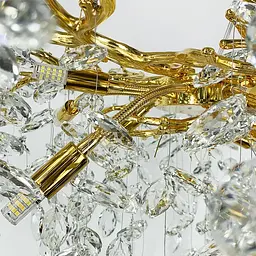 Вишукана золота люстра DIAMINA з кришталевим камінням Ø 60 см | Арт. 33007-600 GD | Line F - мініатюра 5