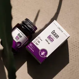 Біотин Orzax Ocean Biotin 5000 mcg, 60 капсул для підтримки волосся, шкіри та нігтів - мініатюра 2