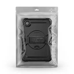 Протиударний захисний чохол для планшета Lenovo Tab M11 TB330, Panzer, чорний, силікон + полікарбонат, накладка з підставкою і ремінцем на плече, з посиленими кутами, 360°, ArmorStandart (ARM82524) - мініатюра 5