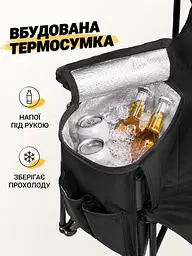 Пляжний набір 2 крісла з парасолькою і сумкою-холодильником чорний (49676208) - мініатюра 6
