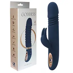 Вібратор-кролик Dreamtoys Goddess Collection Zephyros 23 см синій - мініатюра 5