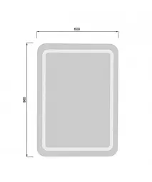 Дзеркало Мойдодир Tina 60х80 / 80x60 з LED-підсвіткою - мініатюра 5