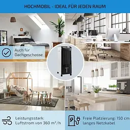 Охолоджувач повітря OneConcept MCH-1 3-в-1 (10029739) - мініатюра 6