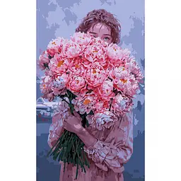 Картина за номерами Santi Букет півоній 30х50 см (955650)