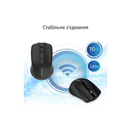 Мишка Promate Clix-8 Wireless Black (clix-8.black) - мініатюра 6