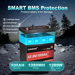 Акумулятор Dumfume LiFePO4 12V (12.8V/100Ah/1280Wh) (Dumfume-12,8V/100Ah-MINI) [164635] - мініатюра 11