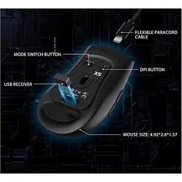 Миша Attack Shark X5 Wireless Black (AS-6922456700225-B) [159856] - мініатюра 3
