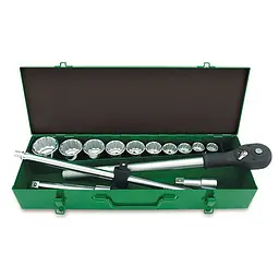 Комплект головок дюймових з тріскачкою 3/4" 14од. (12-гр.) Toptul hoz0007845