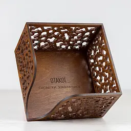 Дерев'яна серветниця VANZA BLOT walnut - мініатюра 3