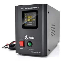 UPS ДБЖ з правильною синусоїдою Europower PSWEPB-TW12 500VA, 300W, АКБ 12В, заряд 5/10А - мініатюра 1