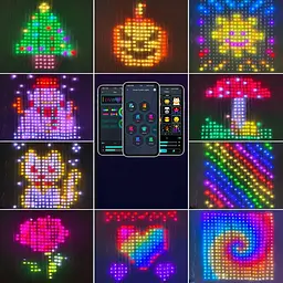 Гірлянда Штора від мережі 3х3 м 400LED RGB + пульт дистанційного керування, SF-1 / Розумна гірлянда з додатком на телефон - мініатюра 3