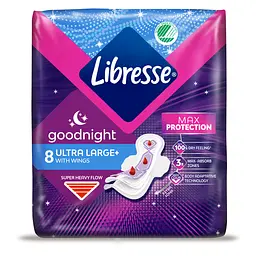 Гігієнічні прокладки Libresse Ultra Goodnight Large нічні 8 шт. - мініатюра 2