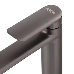 Змішувач для умивальника Koer KB-11028-07 високий KR5296 Графіт - мініатюра 6