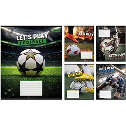 Зошит шкільний 1Вересня Let‘s play football А5 24 аркуша клітинка 20 шт. (768752)
