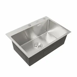 Кухонна мийка Platinum Handmade з нержавіючої сталі 3 мм прямокутна 65х45х23 см (000032269) - мініатюра 2