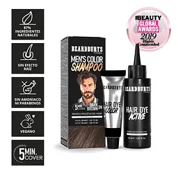 Шампунь камуфлюючий Beardburys Men's Color Shampoo Dark Brown 3N темно-коричневий - мініатюра 3
