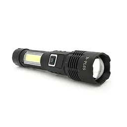 Ліхтарик BP-C18 P50, Zoom, 1+2 режими, корпус метал, магніт, акум 18650, індикація заряду, USB кабель, BOX