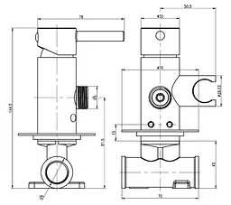 Набір гігієнічного душу Kohlman Experience graphite QW135EG, Графіт - мініатюра 2