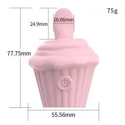 Стимулятор вібратор для сосків та клітора I’MCUM Ice Cream Lick Блакитний (7970379617681) - мініатюра 3