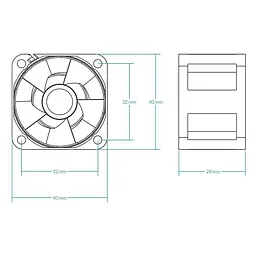 Корпусний вентилятор Arctic 40 мм S4028-15K ACFAN00264A Black - мініатюра 5