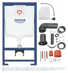 Інсталяція для унітазу 3-в-1 1.13 м висота установки Grohe Rapid SL 38772SH0 - мініатюра 7