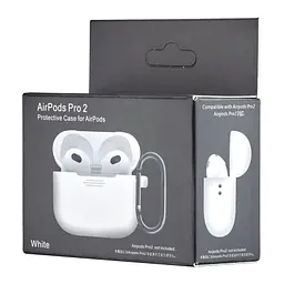 Чохол Silicone Case 1,2mm for AirPods Pro 2 Білий - мініатюра 2