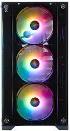 Корпус 1stPlayer X2-M-BK-4F7 Black без БП (X2-M-BK-4F7) - мініатюра 2