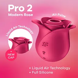 Вакуумний стимулятор клітора з вібрацією Satisfyer Pro 2 Classic Blossom 7 см рожевий - мініатюра 7
