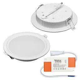 Світильник LED даунлайт Violux ALUMIN 18W 4200K круг IP20 ( 120180 ) - мініатюра 3