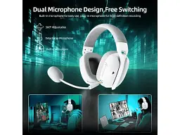 Навушники з мікрофоном Attack Shark L80 PRO White - мініатюра 4