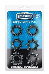 Набір ерекційних кілець Dream Toys Ring Set, 6 шт (чорний) - мініатюра 2