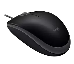 Миша Logitech B110 Silent, Black, USB, оптична, 1000 dpi, 3 кнопки, 1.8 м (910-005508)