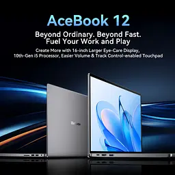 Ноутбук Blackview AceBook 12, 16" FHD + 1920x1200 LCD, Win11 Pro, 8 cores12 threads, Intel® i5-12450H, 2*SODIMM LPDDR4, Wi-Fi 6, (8GB + 8GB dual channel), 512 GB. - мініатюра 2