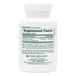 Вітаміни та мінерали Natures Plus Pantothenic Acid 1000 мг 60 таблеток - мініатюра 2