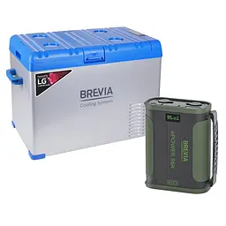 Холодильник автомобільний Brevia 40л (компресор LG) 22425 + портативна зарядна станція Brevia ePower 96Ah green(fp_38)