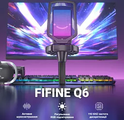 Мікрофон конденсаторний Fifine FQ-6 USB Black - мініатюра 5