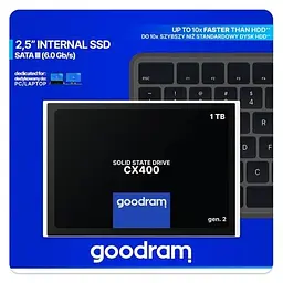Твердотільний накопичувач SSD 1Tb, CX400 (Gen.2), SATA3, 2.5", TLC 3D, 550/500 МБ/с Goodram teh0019743 - мініатюра 7