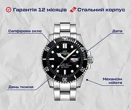 Годинник чоловічий наручний Carnival Patent (Сріблясті) - мініатюра 8