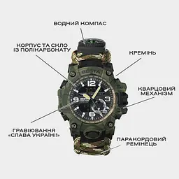 Чоловічий наручний годинник Besta Military з компасом (Камуфляж) - мініатюра 3