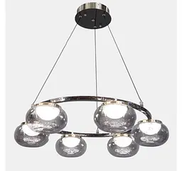 Світлодіодна люстра підвісна Artlight LQ7125-6 з шістьма графітовими плафонами, 35W - мініатюра 4