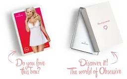 Сатиновий пеньюар з мереживом Obsessive 810-BAB-2 babydoll & thong білий пеньюар танга L/XL - мініатюра 8