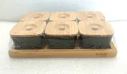 Набір сервіровочний для сніданку 6 ємностей + піднос O.M.S. Collection 9106-B Elisa - мініатюра 3