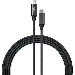Дата кабель USB-C to USB-C 1.0m 100W E-Mark Chip Nylon Vinga (VCPCTC100BK)