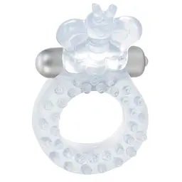 Віброкільце з метеликом CalExotics Butterfly Beauty Orgasm Ring, 8х3.2 см (прозорий) - мініатюра 2
