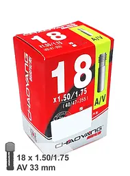 Камера велосипедна Chaoyang 18x1.5/1.75 AV 33 мм (G0001356) - мініатюра 2