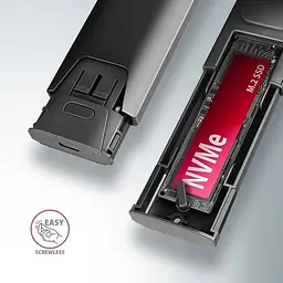 Зовнішня кишеня GTS, Grey, M.2, Type-C 3.2 Gen 2 Axagon teh0028323 - мініатюра 3