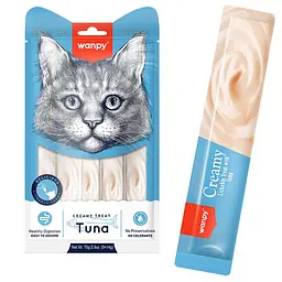 Рідкі ласощі для котів Wanpy Creamy Lickable Treats Tuna Ванпі Тунець 5 шт по 14 г