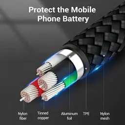 Дата кабель USB 2.0 AM to USB-C 1.0m 3A black Vention (COKBF) - мініатюра 3